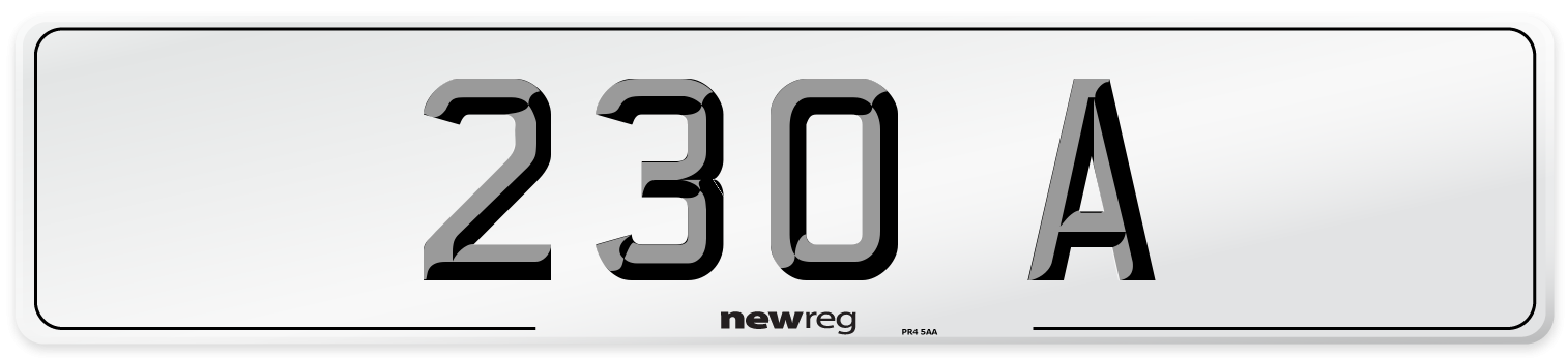 230 A Number Plate from New Reg